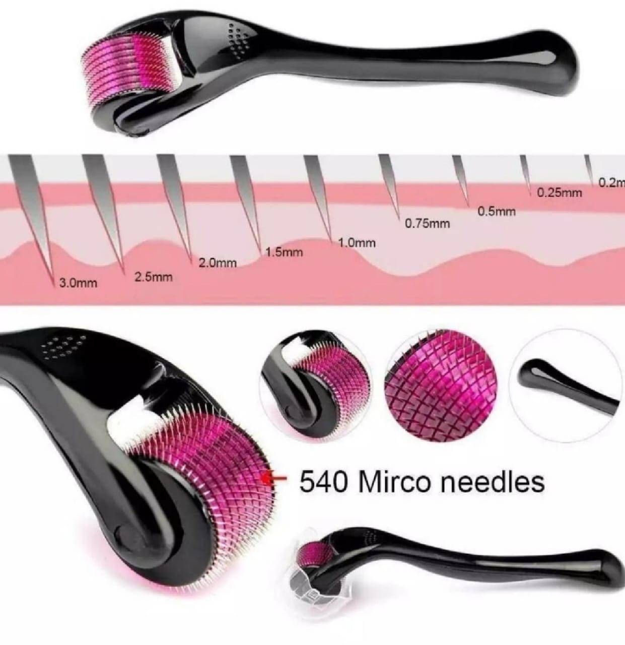 Derma Roller For Hair And Skin 0.5 Mm Hair & Skin Care Derma Roller