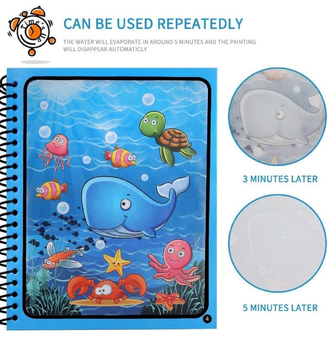 Water Magic Book – Fun, Reusable & Mess-Free Coloring for Kids!