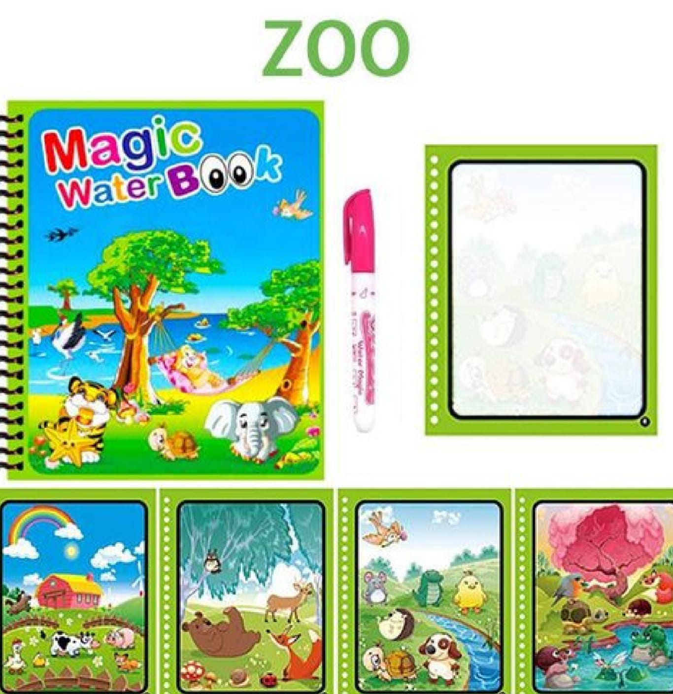 Water Magic Book – Fun, Reusable & Mess-Free Coloring for Kids!