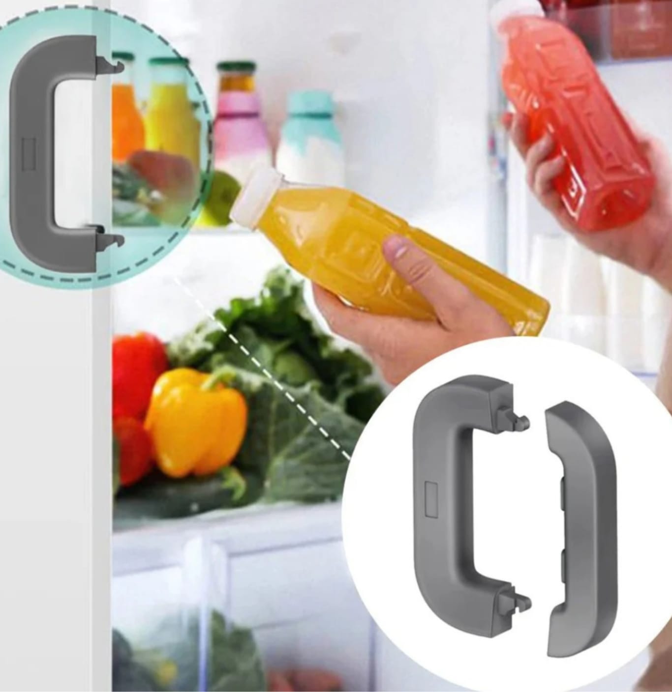 🔒 Refrigerator Safety Lock – One-Touch Easy Fridge Lock for Kids