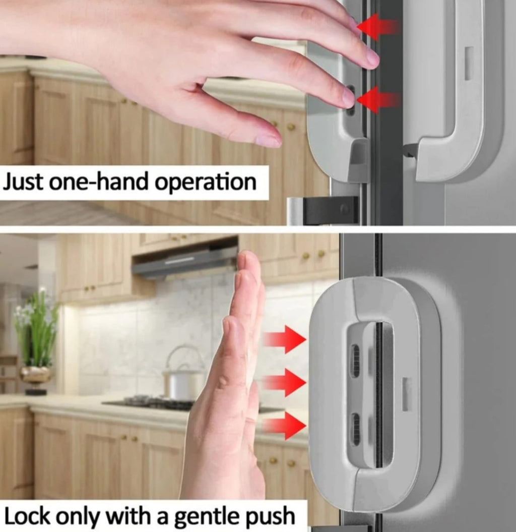🔒 Refrigerator Safety Lock – One-Touch Easy Fridge Lock for Kids