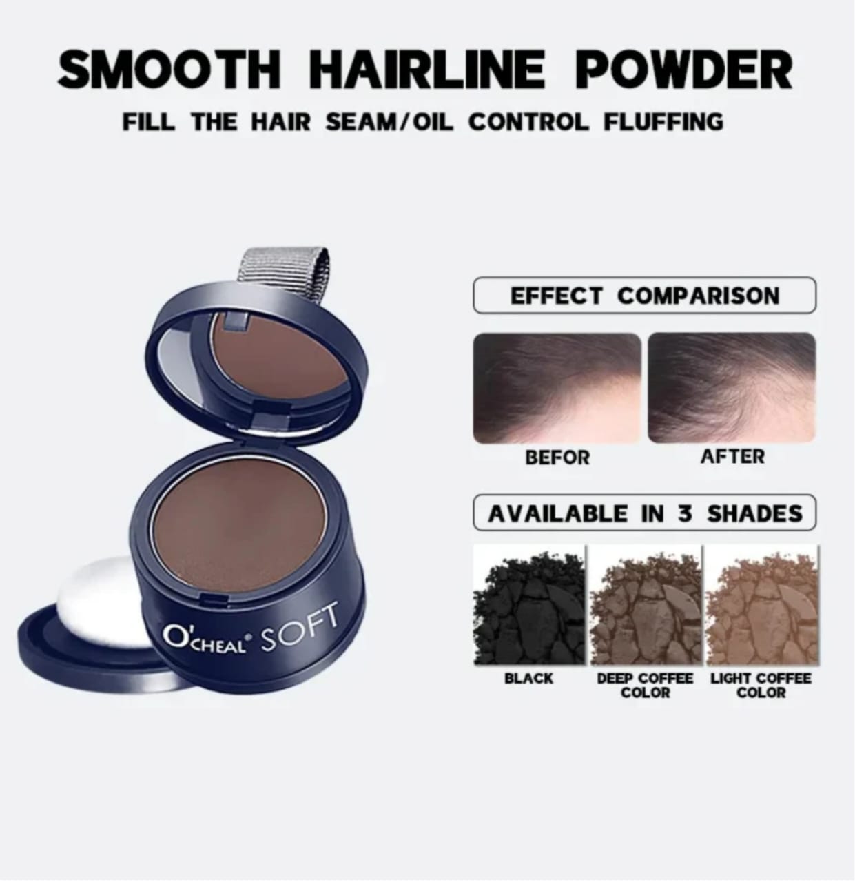 Waterproof Root Concealer Fluffy Hair Filling Powder Hairline Powder For Men &  Women